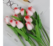 5pcs 1 Bouquet Orange Tulip Flower Artificial Tulip Bouquet Fake Flower for Home Garden Wedding Decor