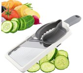 LMETJMA Multi Handheld Mandoline Slicer with Adjustable Stainless Steel Blade Kitchen Veggie Chopper Cheese Grater JT237