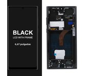 6.67" S22 Ultra Amoled Display for Samsung Galaxy S22 Ultra Lcd Display S908B S908U Digital Touch Screen Replacement with Frame