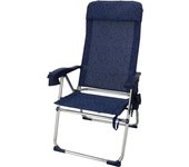 UD - Silla de Playa Plegable de Aluminio – Azul Oscuro, 113x60x59 cm | Ligera, Resistente y Portátil