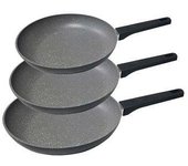 EDM Set 3 Sartenes Antiadherentes Professional Line para Inducción y Vitrocerámica ø20x4 5cm ø24x4 7cm ø28x5 5cm - Pack de Alta Calidad