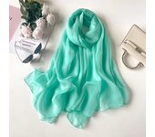 Solid Color Transparent Chiffon Silk Scarf Summer Beach Towel Sunscreen Shawl Muslim Long Shawl Islamic Turban Bandanna Hijab