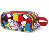 Estuche Portatodo 3D Doble Marvel Spiderman Amazing 22 x 10 cm