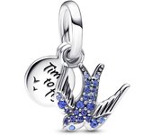 Pandora Charm Colgante Golondrina Brillante 792570C01 , para Mujer