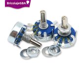 5PCS WH5-1A WH5 1K 2K 10K 47K 4K7 470r 100K 470K 220K 1K5 22K 1M Ohm 3-Terminals Round Shaft Rotary Taper Carbon Potentiometer