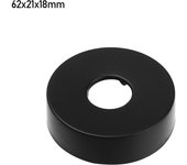 New Black Shower Faucet Decorative Cover Chrome Finish Stainless Steel Water Pipe Wall Covers Bathroom Accessories