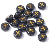 100-500PCS Acrylic Black Gold Color A-Z 26 Letter Beads Round Shape Alphabe Beads for Jewelry Making DIY Bracelet Accessories