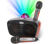 Máquina de Karaoke Bluetooth - Portátil - 2 Micrófonos Inalámbricos - Fiesta de Discoteca - Altavoz con USB/TF/AUX