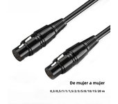 XLR Cable Male to Male to Female OFC Audio Cable Shielded For Microphone Mixer Femlae to Female F/F 1m 1.8m 3m 5m 10m 15m 20m