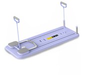 Rueda Abdominal con Rebote Automático Multifuncional, Entrenador del Core Plegable para Abdominales, Piernas y Espalda - Equipo de Gym en Casa con Temporizador, Soporte para Móvil, Almohadilla y Base Estable (Material PP, Soporta 100kg+)