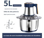 5L Electric Meat Grinder Large Capacity Stainless Steel Mixer Kitchen Vegetable and Meat Grinder Multifunctional Household Mixer