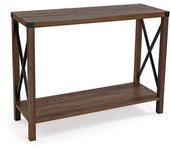 VERSA - Consola de 2 alturas en madera con unas medidas de 100 x 35 x 76 cm