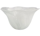 Genérico NO MARCA Tulipa de Cristal ARIES Alabastro Blanco 8x16cm Apertura 3cm - Pantallas para Lámparas