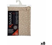 Mantel Jacquard Antimanchas Lunares 140 x 180 cm Beige (8 Unidades)