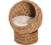 PawHut Cama para Gatos Desmontable Casa para Mascotas Menos de 5kg Diseño Moderno Cojín Extraíble Suave y Cálido 42x33x52cm