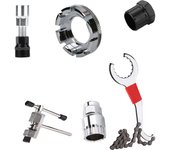 Bicycle Repair Tool Kits Bike Flywheel Removal Chain Breaker Cutter Crank Puller Bike Wrench Cassette Bracket Extractor Sets