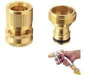 Conectores de manguera de agua 3/4, conector rápido de latón, conector de grifo de rosca hembra y conector de rosca macho