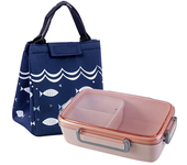 Microwave Lunch Box Independent Lattice For Kids Bento Box Portable Leak-Proof Bento Lunch Box Food Container