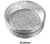 20 Pcs/6/7/9 Inch Disposable Aluminum Foil Plate Circular Tin Foil Pie Plate For Air Fryer Baking Cooking Storage Baking Tools