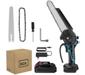 Motosierra eléctrica sin escobillas para carpintería, herramientas de corte de jardín para batería Makita de 18V, 8 pulgadas,sierra de madera,Mini sierra,Brushless