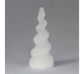 Torre de Cuerno de Unicornio Espiral de Selenita - 10 cm