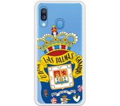 Funda original compatible con Samsung Galaxy A20E - Las Palmas Escudo sobre fondo Transparente