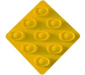 Molde de cubitos de hielo de una pieza con forma de Yuanbao, cubito de hielo poligonal de silicona (amarillo)