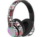 #New Colorful Graffiti Headphones LED Wireless Bluetooth Headsets Hifi Stereo Foldable Gamer Earphones Noise Reduction Handsfree