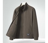 Autumn Winter Polar Fleece Stand Collar Coat Men Plus Fleece Thickened Hoodie Warm Casual Fleece Jacket Windproof Cardigan Men