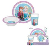 Set de Vajilla Frozen, Plato /Cuenco/Vaso Frozen, 3 Piezas, Libre BPA, Apto para Microondas, En Caja de Regalo, Infantil, Kiglam
