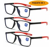 3 Pack New fashionable reading glasses for middle-aged and elderly people, ultra light, anti blue light, presbyopia glasses
