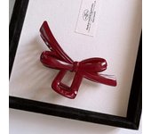 Vintage Red Black Color Acrylic Knot Bowknot Hair Claws for Women Trend Shark Clips Simple Versatile Head Accessories Wholesale