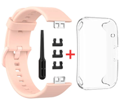 Silicone Watch Strap + Case For Huawei Watch Fit Strap Replacement Band Multicolor Protective Case Accessories band