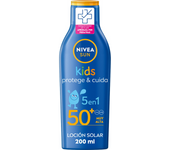 NIVEA SUN Spray Solar Kids Protege Cuida FP50+ 1 x 200 ml,Protector solar,Extra resistente al agua