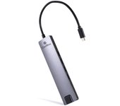 Hub USB-C Docking CoolBox miniDOCK 9 en 1: RJ45, HDMI, 3 x USB3.0 (USB-A), microSD, SD, USB-C datos y USB Tipo-C PowerDelivery