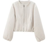 2025  Autumn  Women's Soft Bomber Jacket Short Coats Ladies Fashion Zipper Jackets for Women Long Sleeve New Outerwear
