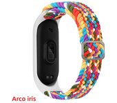 Bracelet for Mi band 7 Strap Elastic adjustable Nylon Braided Miband4 miband 5 correa Wristband xiaomi Mi band 3 5 4 6 strap