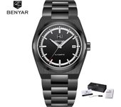 BENYAR 2024 New 38MM Top Brand Men's Automatic Mechanical Watches Stainless Steel Business 5Bar Waterproof clock reloj hombre