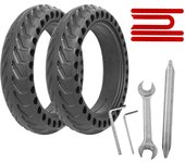 8.5 Inches Solid Tire for Xiaomi M365 Pro 1S Pro 2 Essential E-Scooter Rubber Front Rear Wheel Reflective Sticker Tools Parts