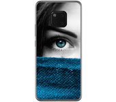 Tumundosmartphone Funda Gel Tpu para Huawei Mate 20 Pro Diseño Ojo Dibujos