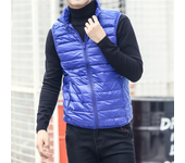 Autumn and Winter Men's Portable Duck Down Tank Top Ultra Light Loose Men's Standing Neck Windproof Padded Tank Top Vest