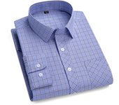 Pure 100% Cotton Plaid Shirts For Men's Long Sleeve High Grade Business Casual Checked Shirt Men Comfortable Office Formal Work
