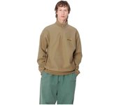 Sudadera Carhartt WIP American Script Half Zip para hombre en color marron