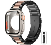Change to Ultra Case+Band For Apple Watch 46mm 44 42mm 45mm Metal Stainless Steel strap for iWatch series Series 10 9 8 7 6 SE 5