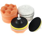 12Pcs 4In Polishing Pads Set Sponge Woolen Polishing Waxing Buffing Pads Kit with M10 Drill Adapter Car Foam Polisher Attachment