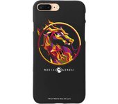 Funda original compatible con Iphone 7 Plus - 8 Plus Negro con un diseño de Mortal Kombat Logo Fire