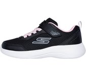Zapatilla NIÑO Skechers MICROSPEC ADVANCE 303573N/BLK COLOR NEGRO, CIERRE CON ELASTICO Y BELCRO