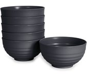 Plastic Forte - Juego de 6 Cuencos Classic de 540 ml Reutilizables. Ideal Fiestas. Grafito