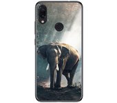 Tumundosmartphone FUNDA de GEL TPU para Xiaomi Redmi Note 7 diseño Elefante Dibujos