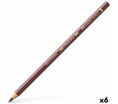 Lápiz Faber-Castell Polychromos 176 Van-Dyck Marrón (6 Unidades)